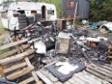 Wohnwagen ausgebrannt Koeln Muelheim Muelheimer Ring Piccoloministr P060